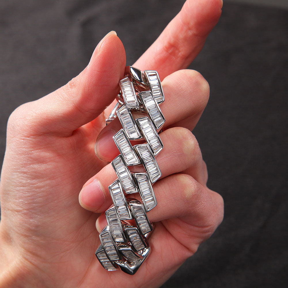 Moissanite 18mm Iced Out Cuban Link Chain For Men