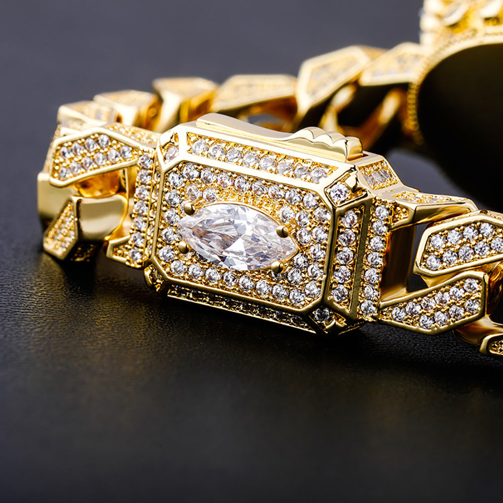 Moissanite 12mm Iced Out Cuban Link Chain
