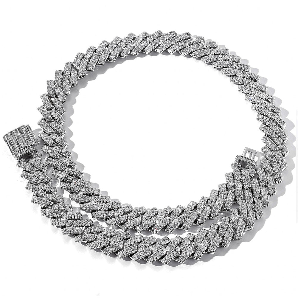 Moissanite Iced Out Butterfly 14mm Cuban Link Chain