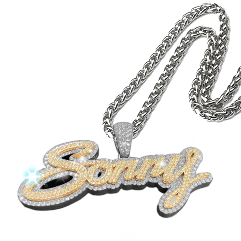 Moissanite Custom name necklace