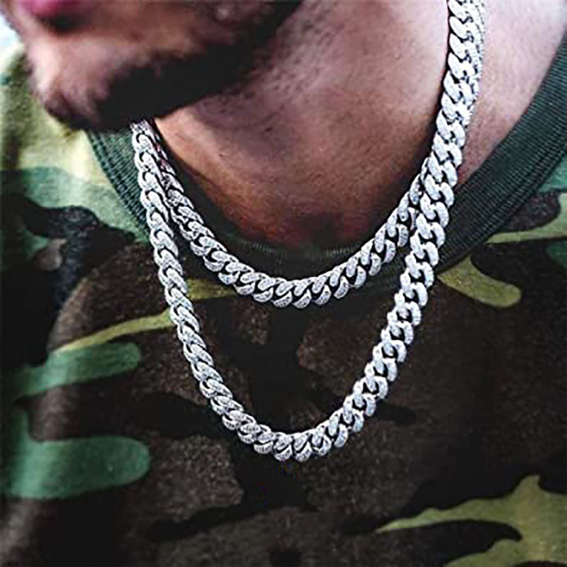 Moissanite Iced Out Cuban Link Chain for Men