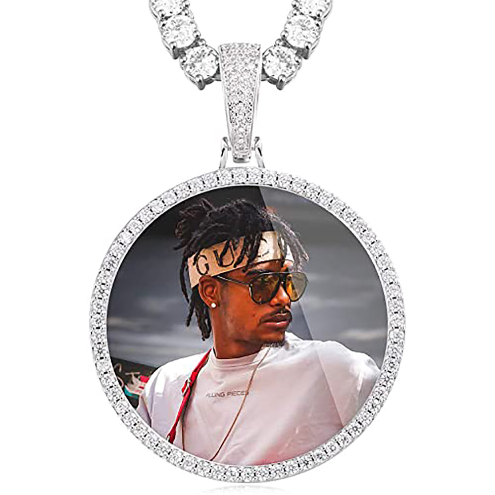 Moissanite Iced out custom picture pendant necklace