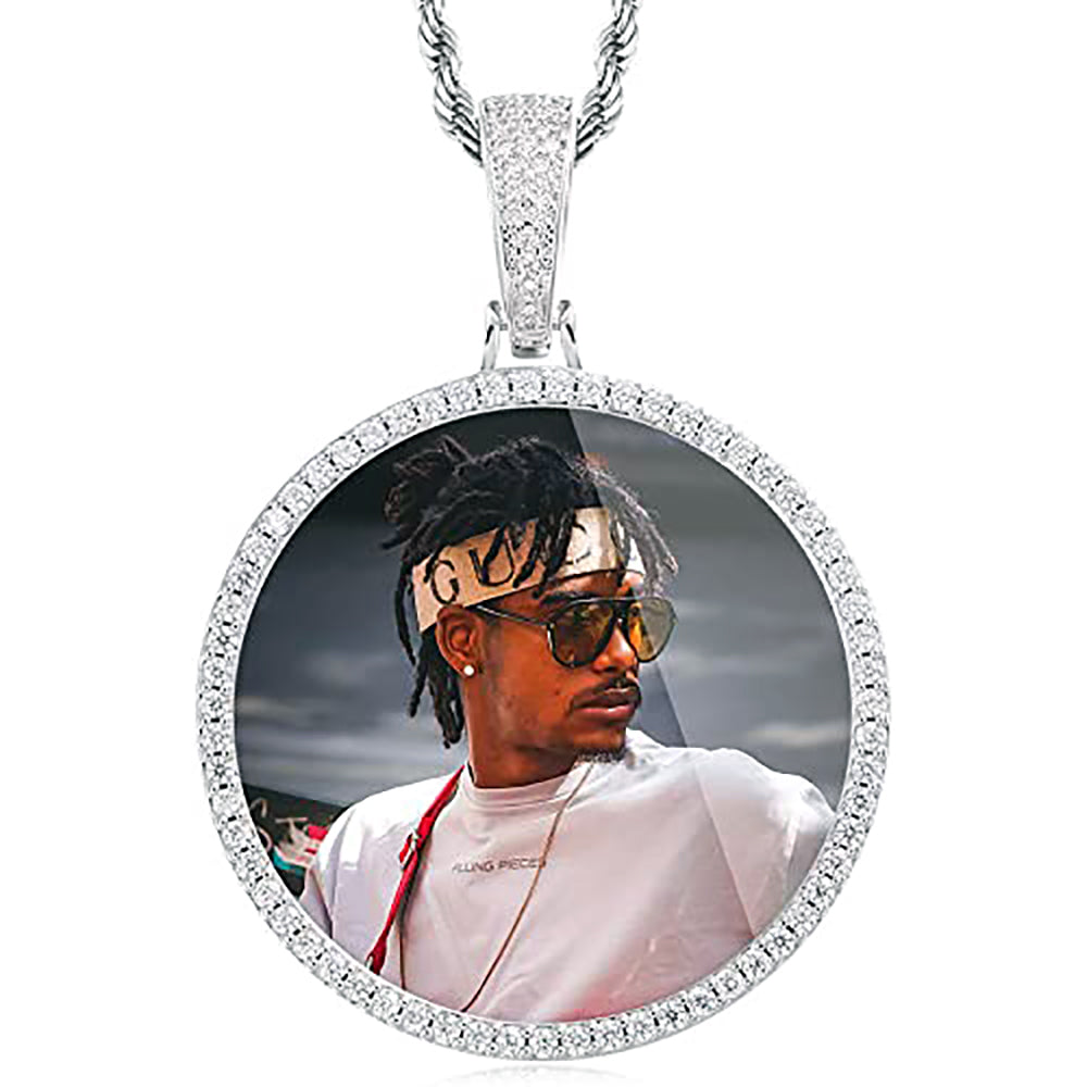 Moissanite Iced out custom picture pendant necklace