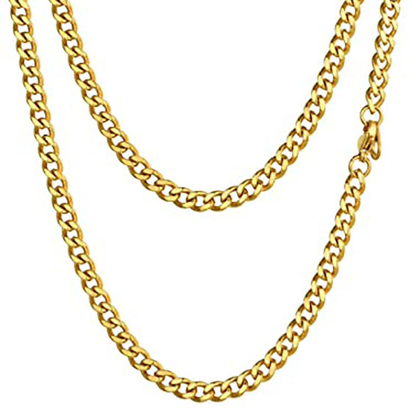 Stainless Steel Cuban Chain Necklace
