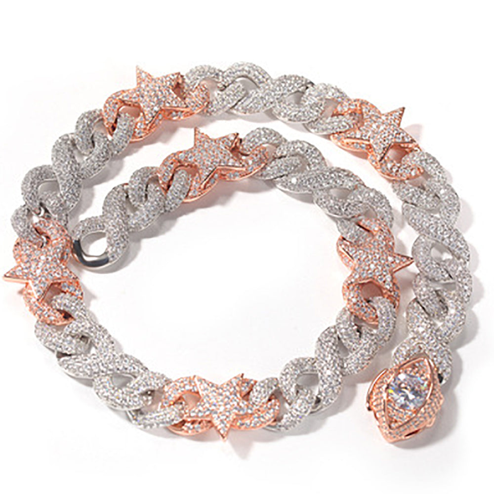 Moissanite 16mm Iced Out Cuban Link Chain