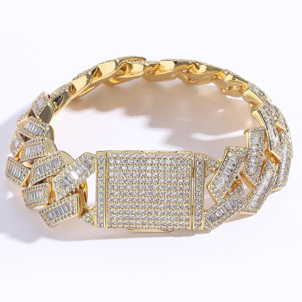 Moissanite 20mm Iced Out Cuban Link Chain