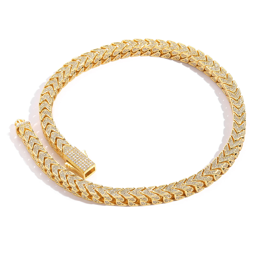 Moissanite 8mm Iced Out Cuban Link Chain