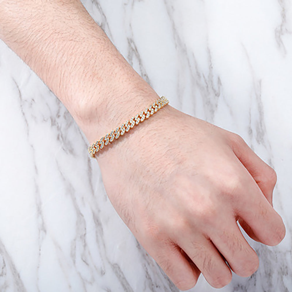 Moissanite 6mm Iced Out Mini cuban link chain for women