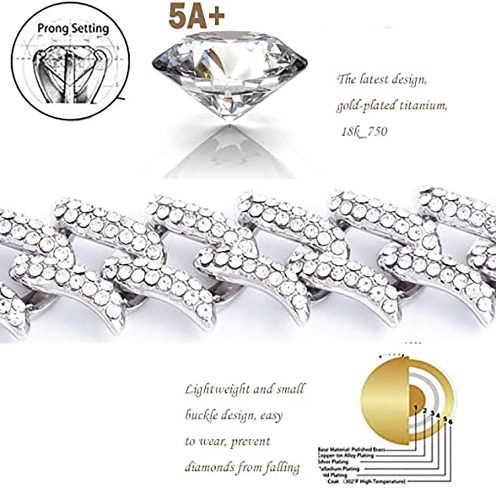 Moissanite Iced Out Cuban Link Chain