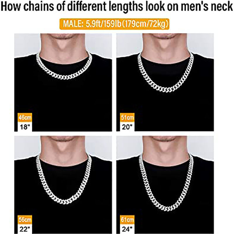 Moissanite Iced Out Cuban Link Chain for Men