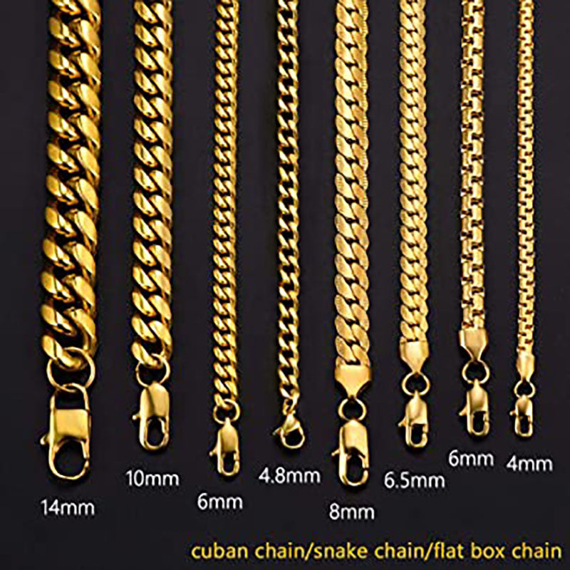 Stainless Steel Cuban Chain Necklace