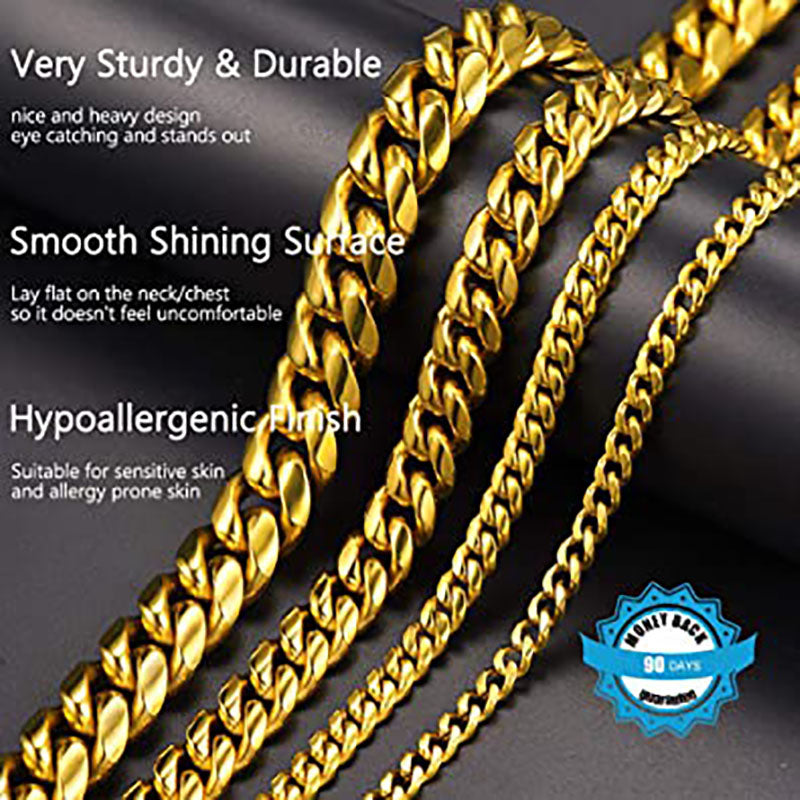 Stainless Steel Cuban Chain Necklace