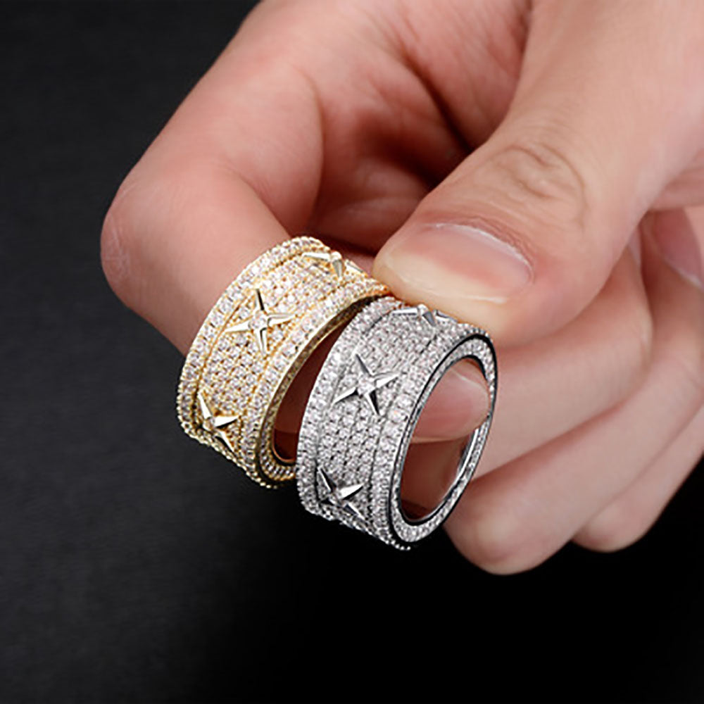 Moissanite Iced Out Ring