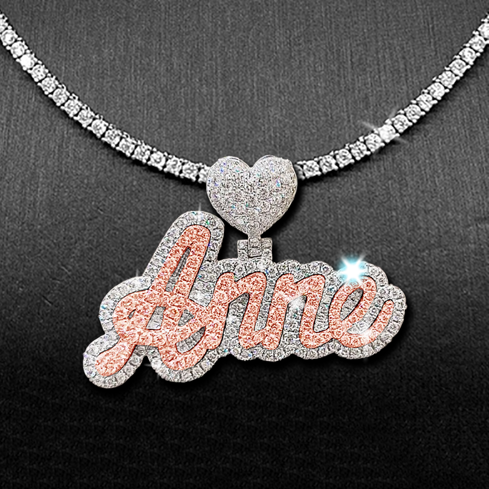 Moissanite Custom name necklace for women