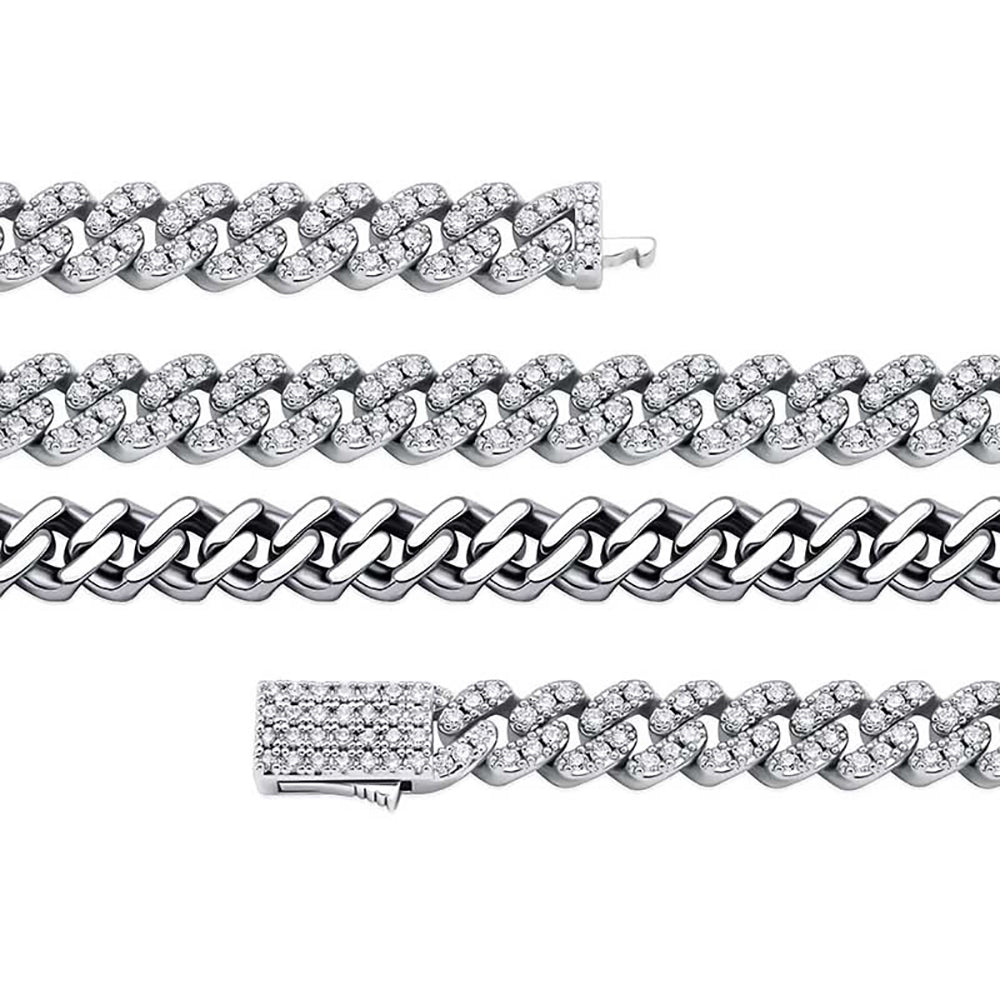 Moissanite 6mm Iced Out Mini cuban link chain for women