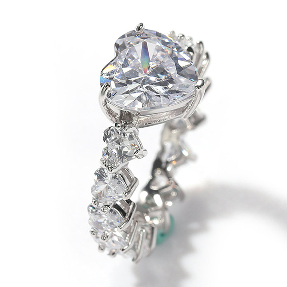 Moissanite Iced Out Engagement Ring
