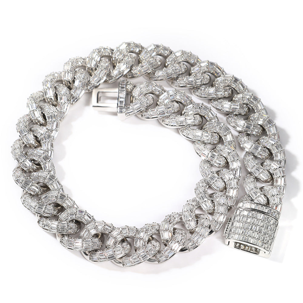 Moissanite 20mm Iced Out Cuban Link Chain
