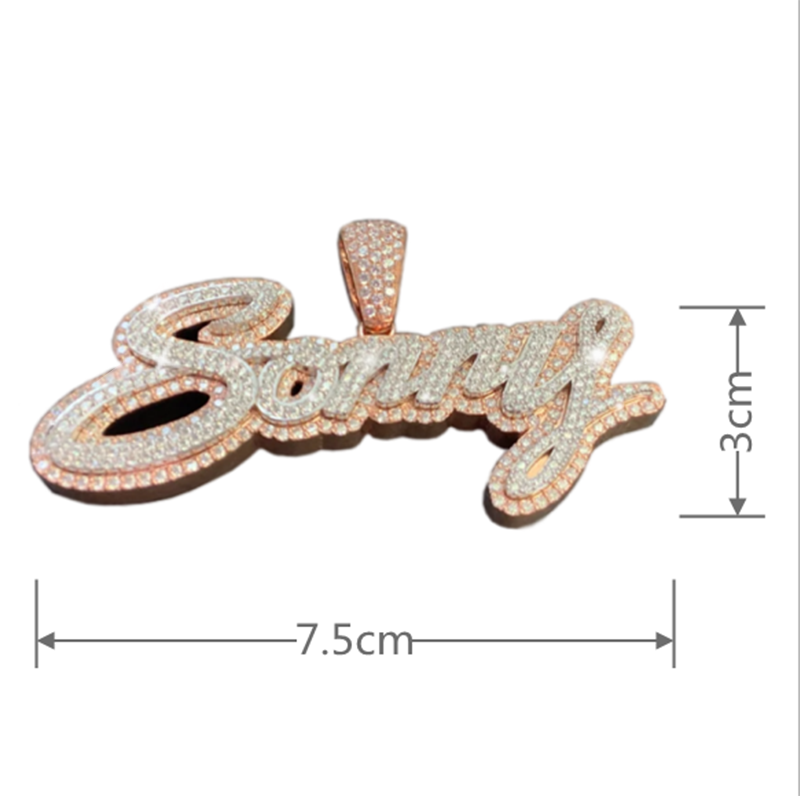 Moissanite Custom name necklace