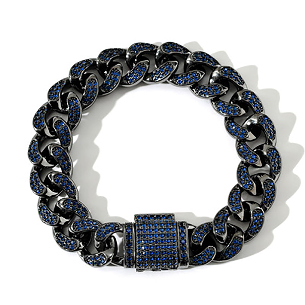 Moissanite Iced Out Black Cuban Link Chain