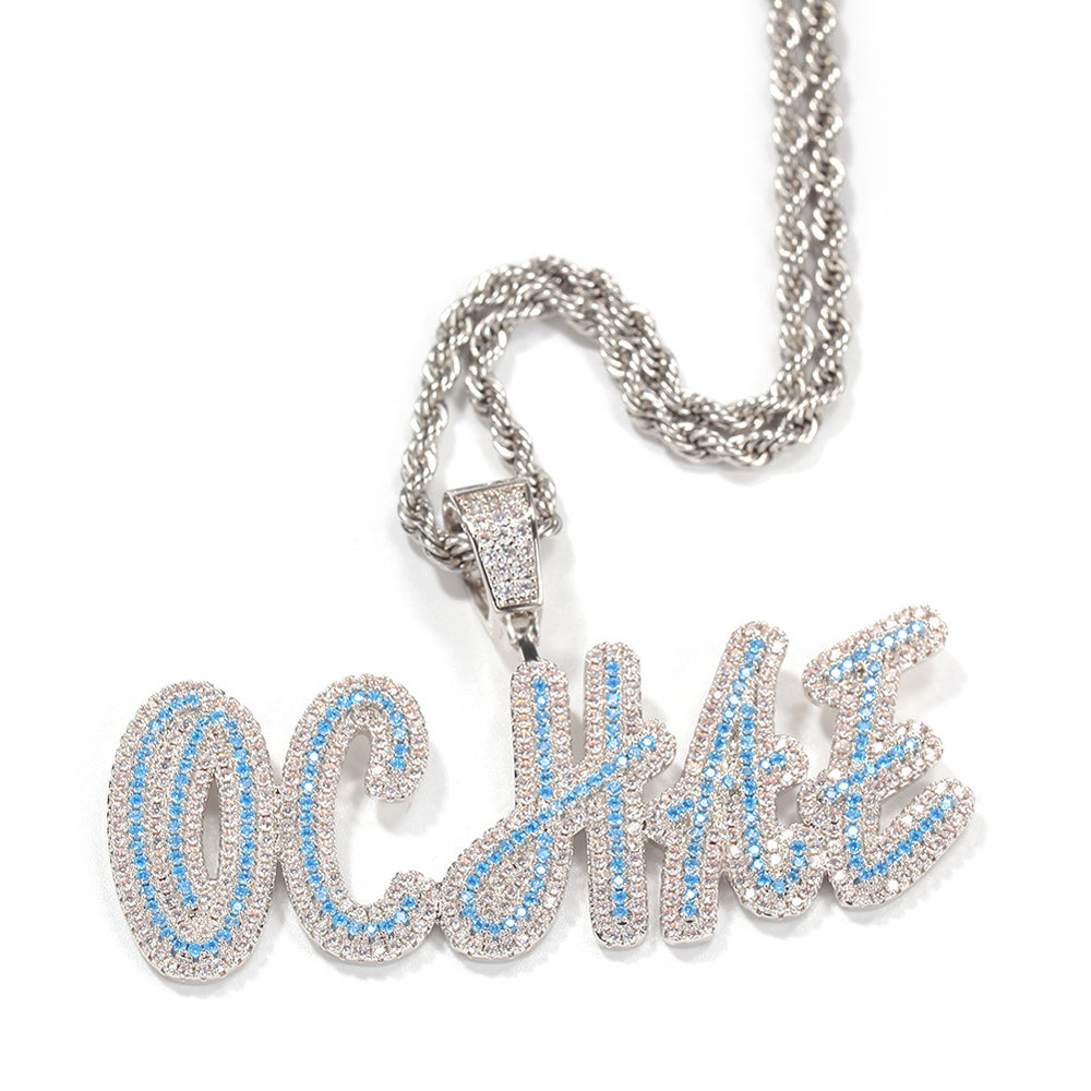 Moissanite Custom name necklace