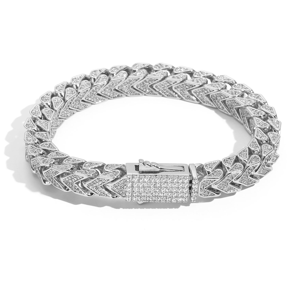 Moissanite 8mm Iced Out Cuban Link Chain