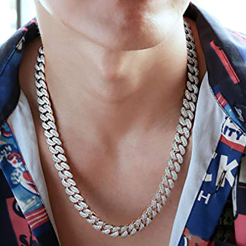 Moissanite Iced Out Cuban Link Chain for Men