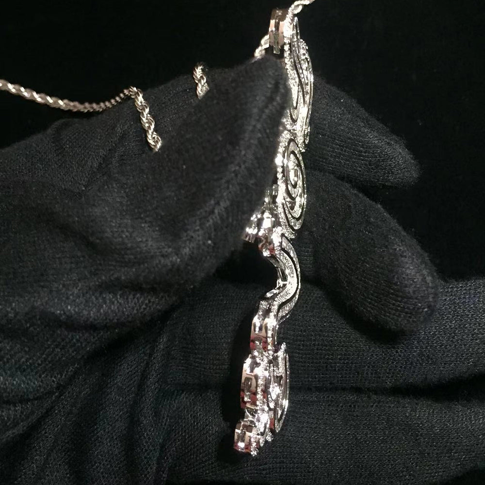Moissanite Iced out custom name necklace