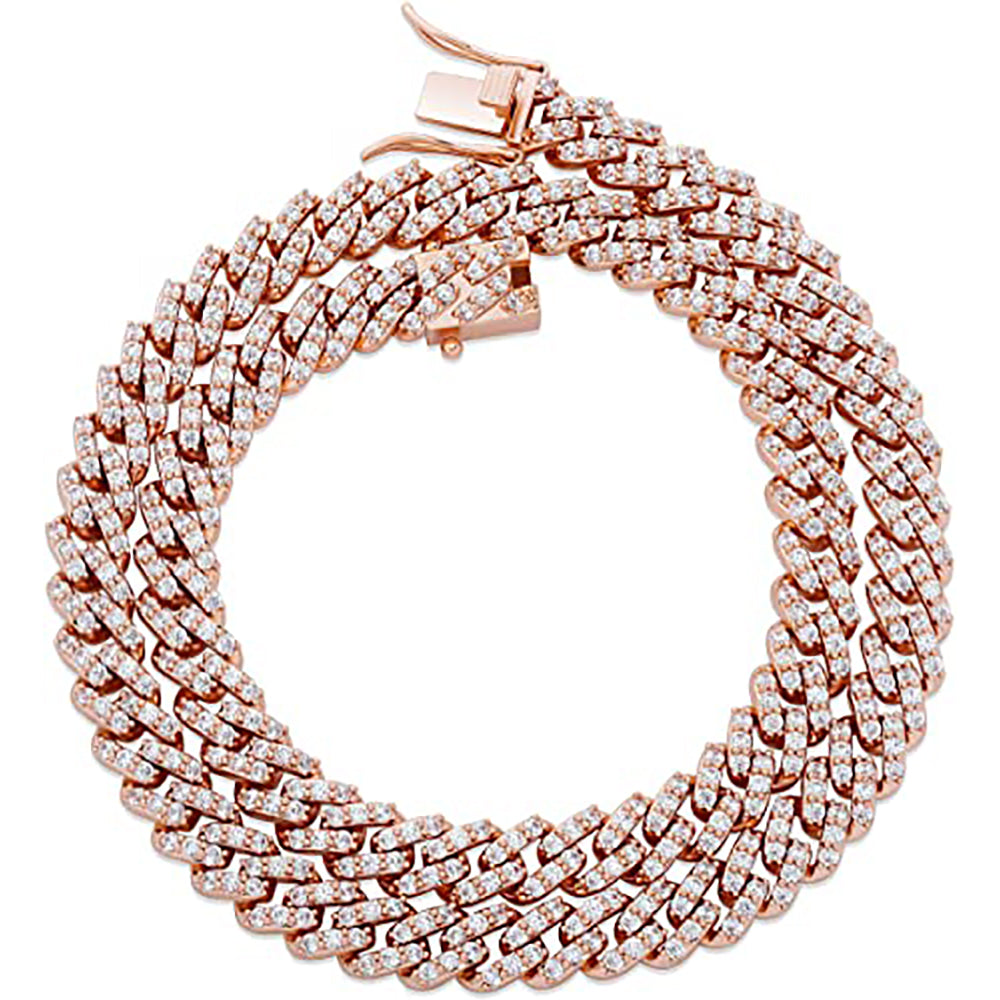 Moissanite 8mm Iced Out Cuban Link Chain For Women