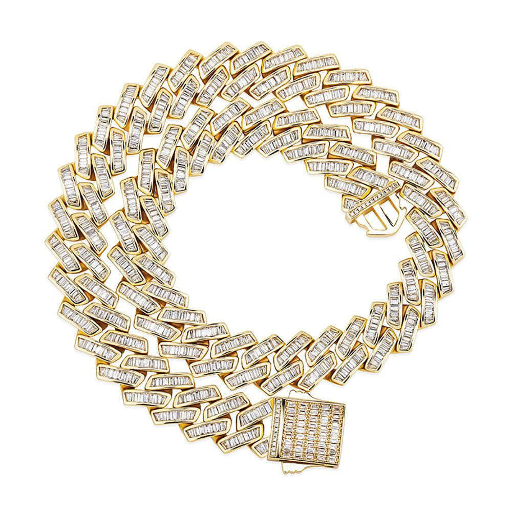 Moissanite 18mm Iced Out Cuban Link Chain For Men