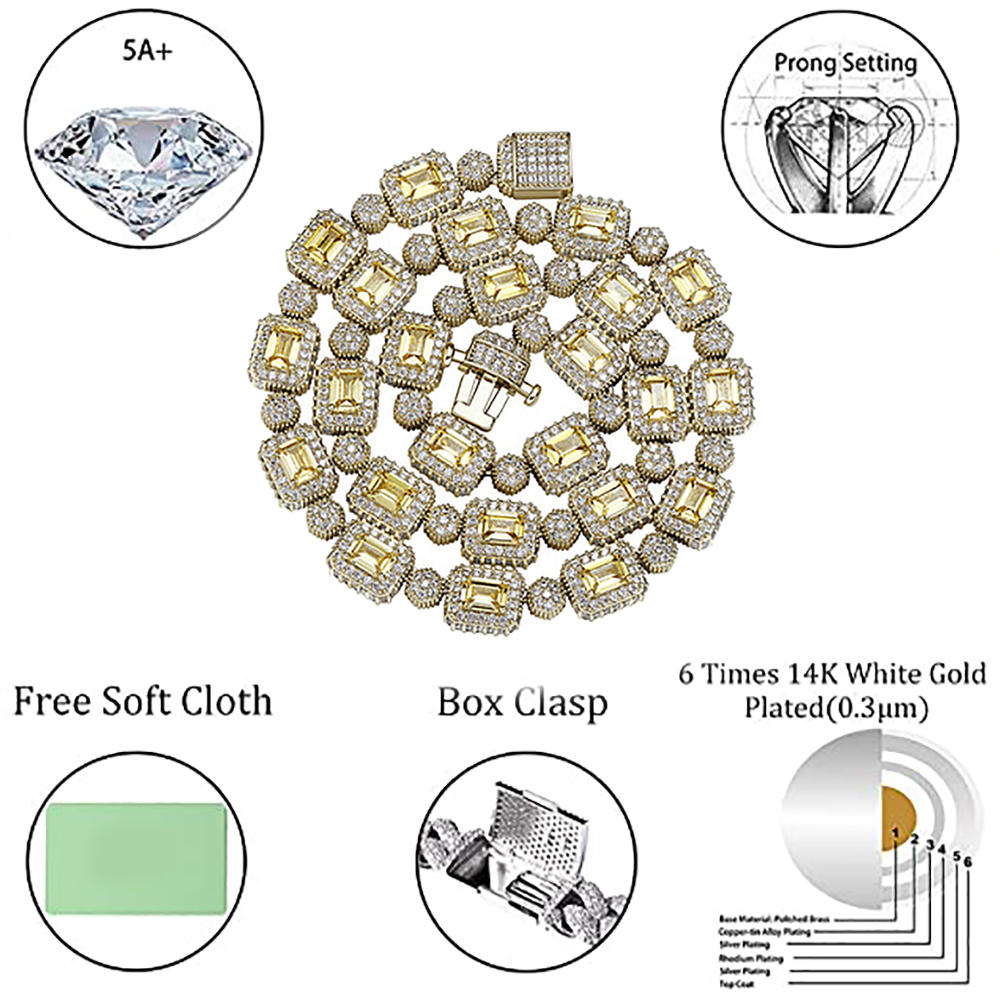 Moissanite Iced out 10mm Tennis Chain