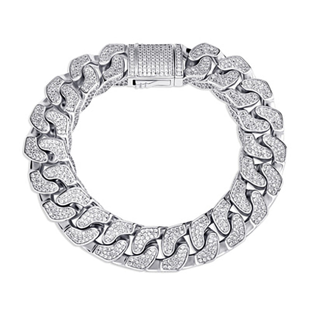 Moissanite 14mm Iced Out Cuban Link Chain For Men