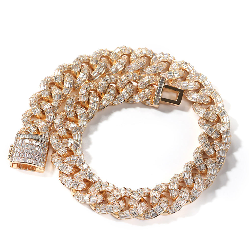 Moissanite 20mm Iced Out Cuban Link Chain