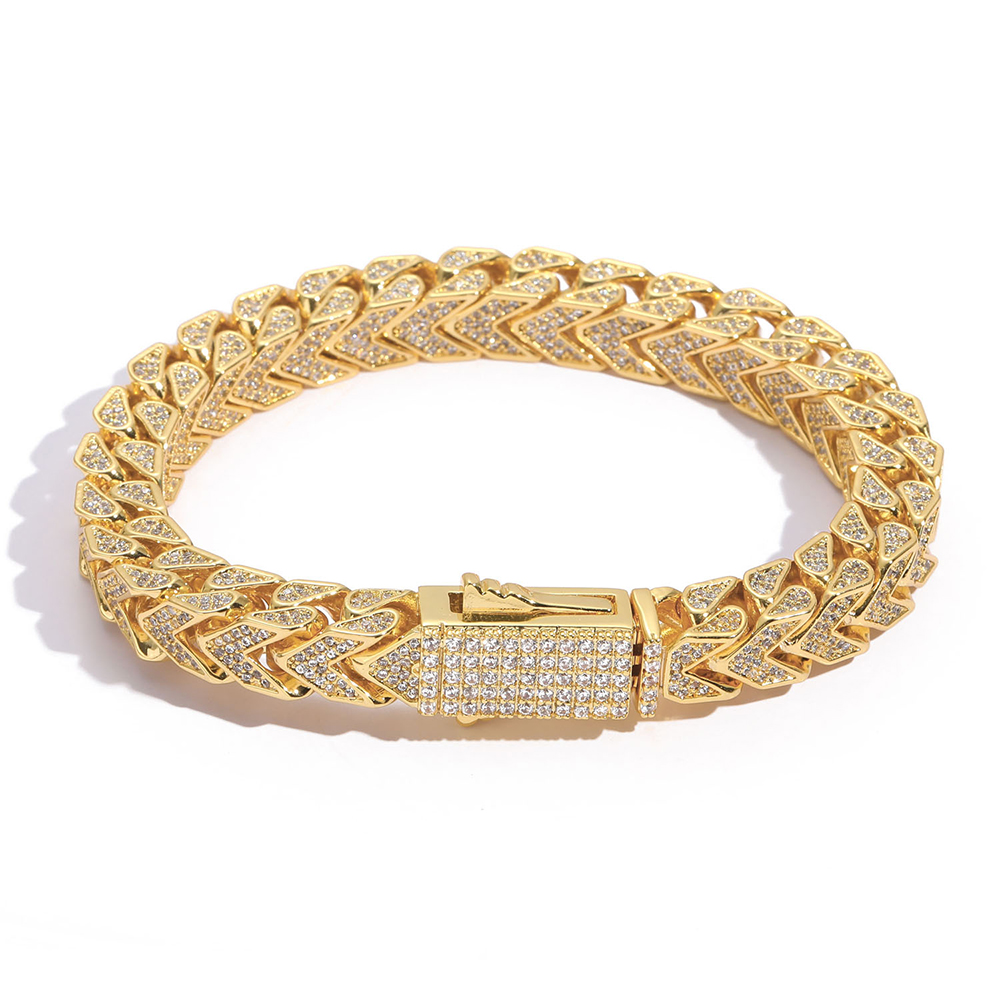 Moissanite 8mm Iced Out Cuban Link Chain