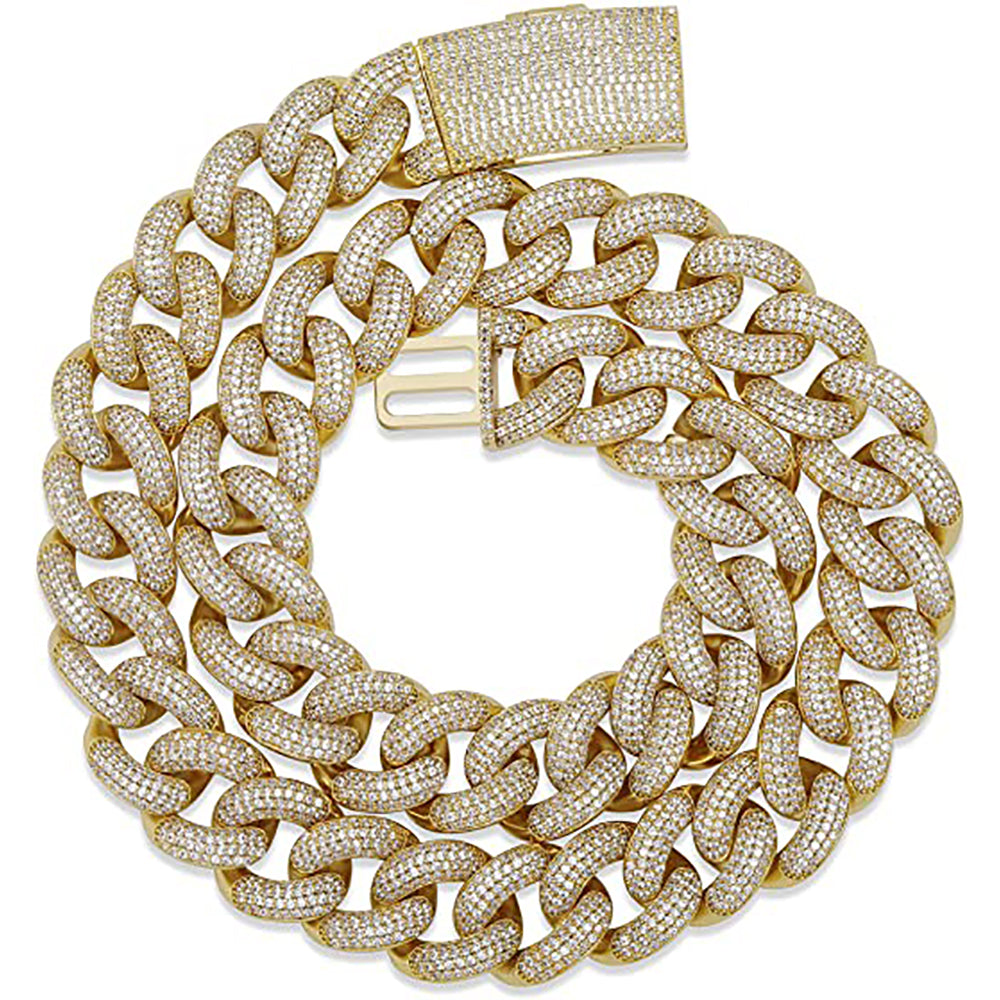 Moissanite Iced Out Miami Cuban Link Chain