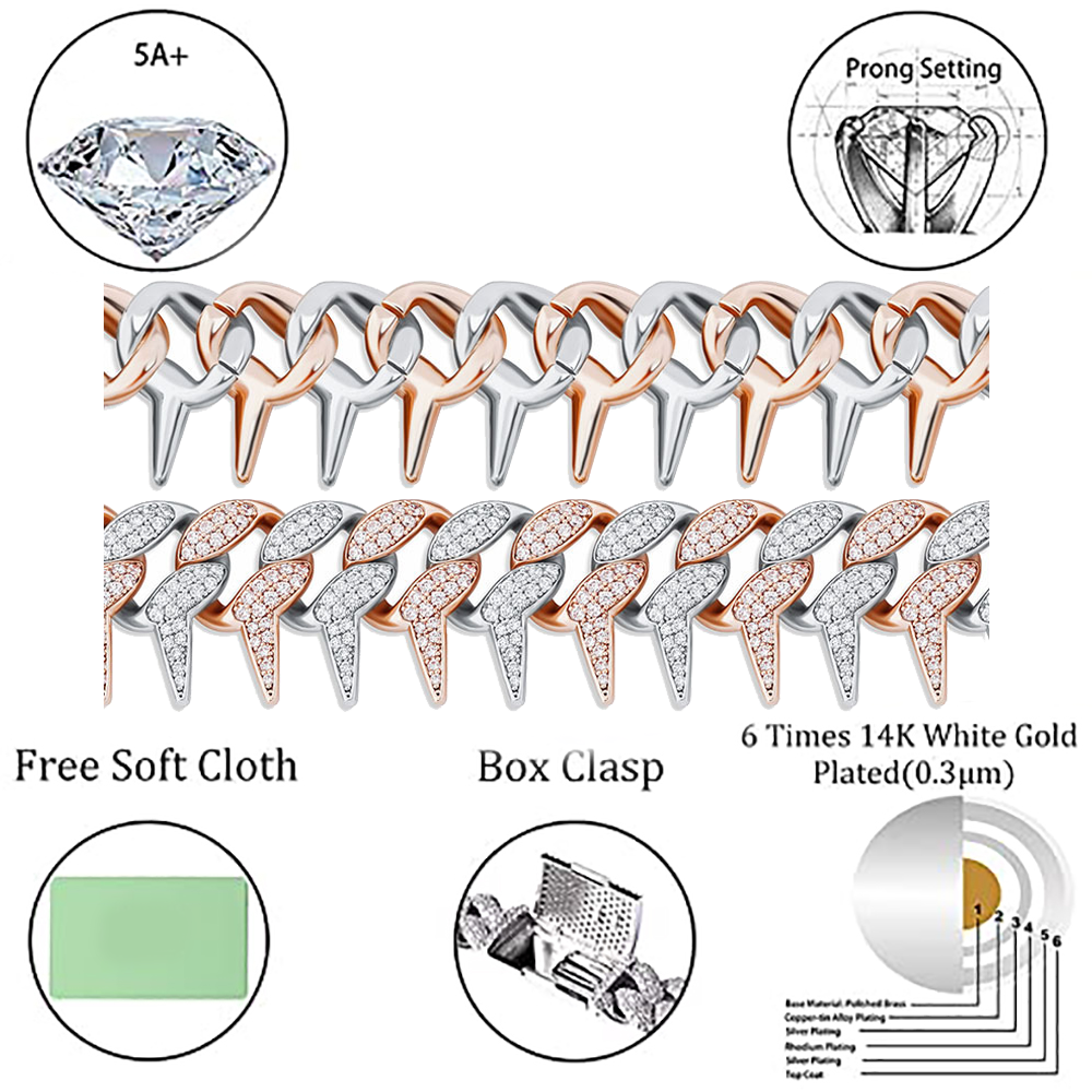 Moissanite Iced Out Cuban Link Chain For Men