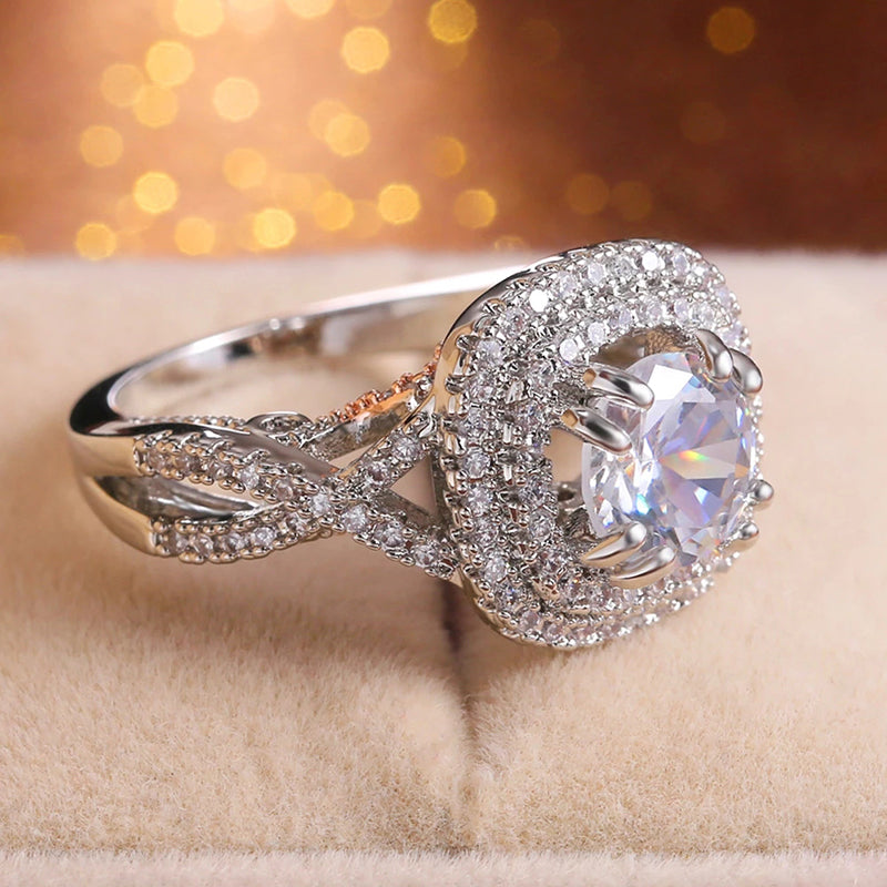 3 Carat Moissanite Diamond Ring for Women