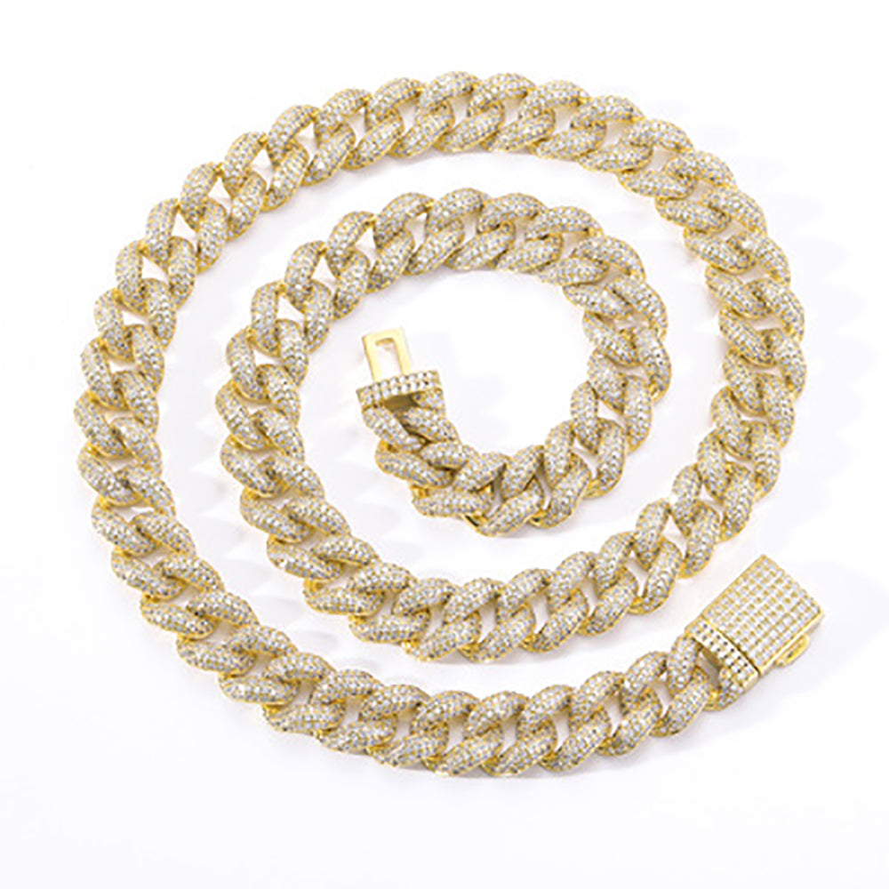 Moissanite Iced Out Miami Cuban Link Chain