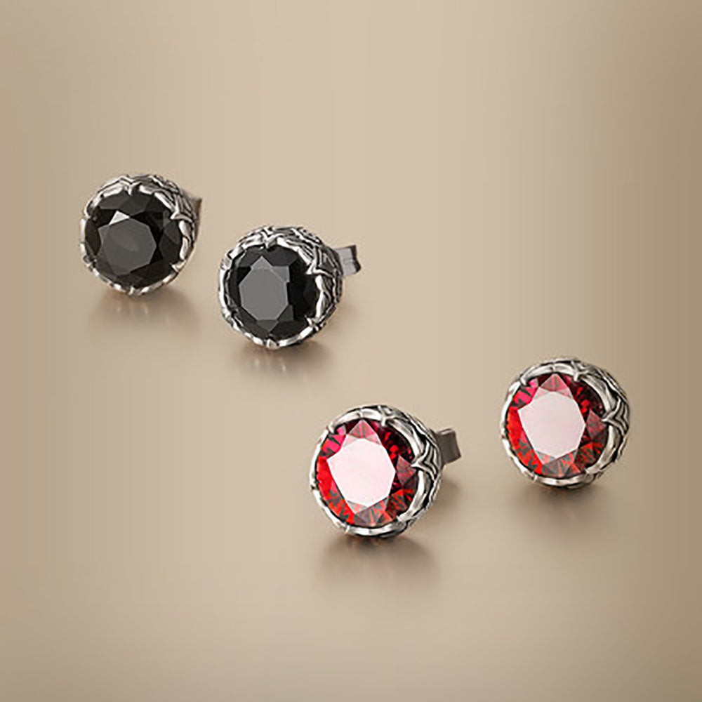 Sterling Silver Gemsstone Stud Earrings For Women