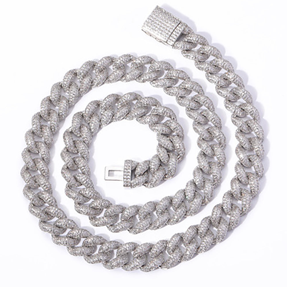 Moissanite Iced Out Miami Cuban Link Chain