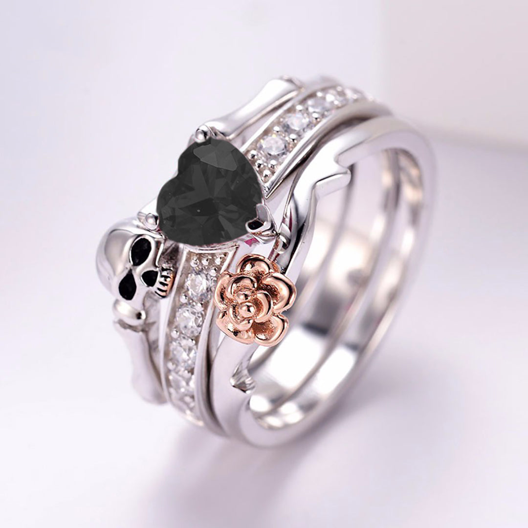 Gothic Skull Rings Set For Women