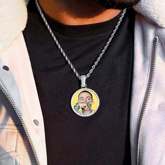 Moissanite Iced out custom picture pendant necklace