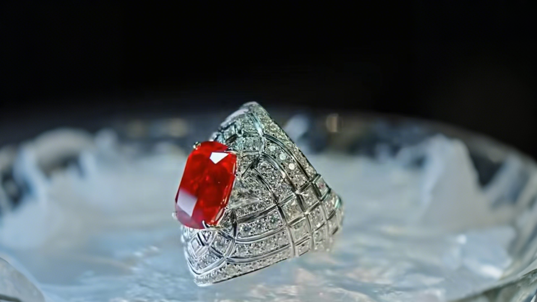 The Ring That Lit Her World — A Custom Moissanite and Ruby Engagement Masterpiece