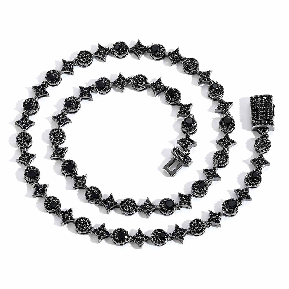 8mm Iced Out Black Cuban Link Chain