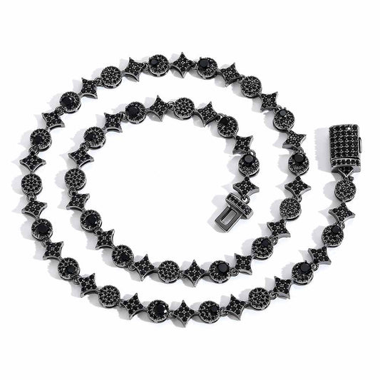 8mm Iced Out Black Cuban Link Chain