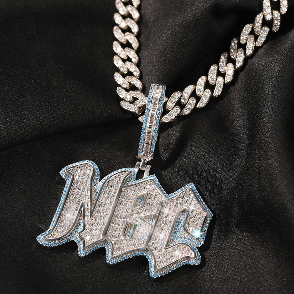 Moissanite Custom name chain – BlackSoldierDesigns