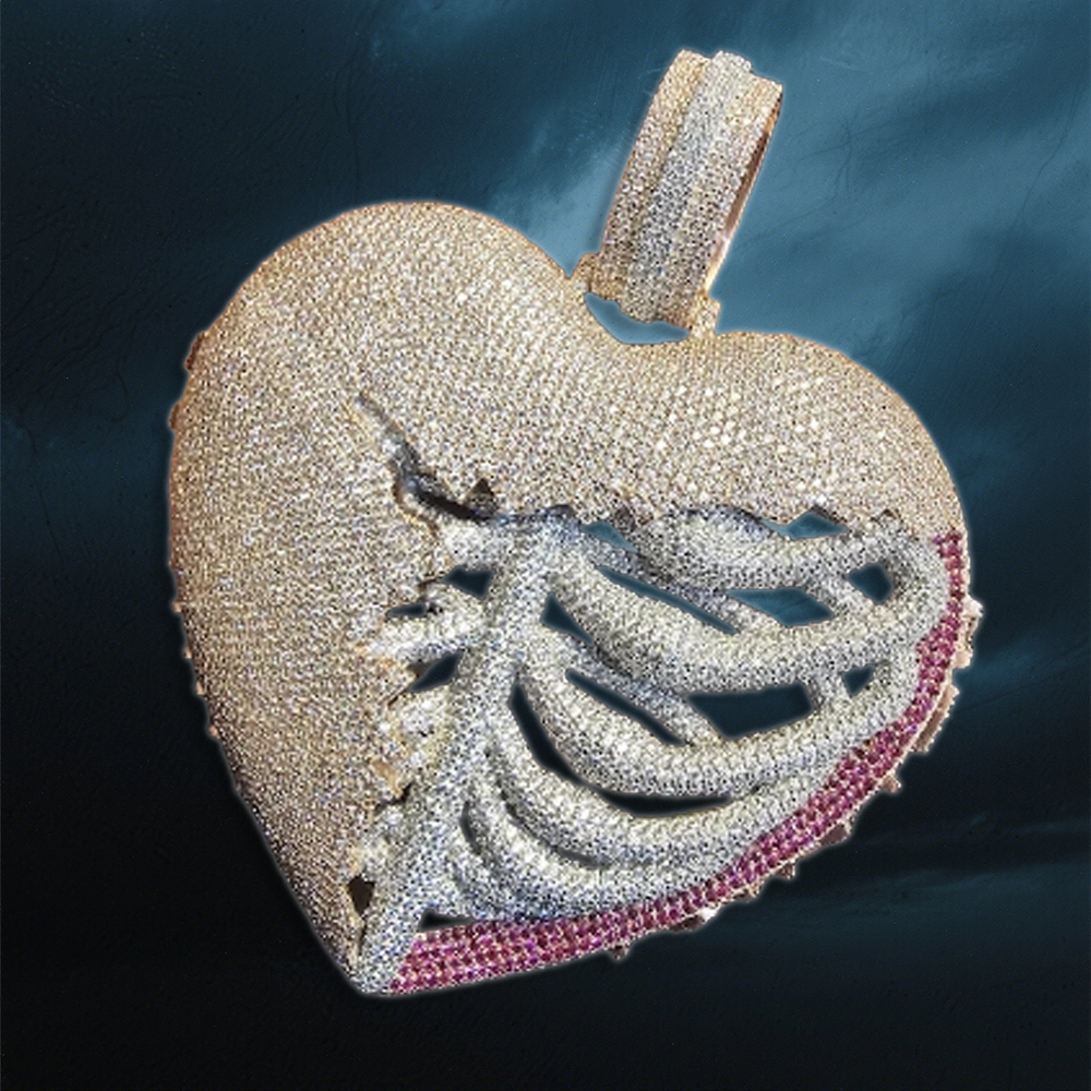 Iced out  Moissanite Custom 3 inch 3D Pendant