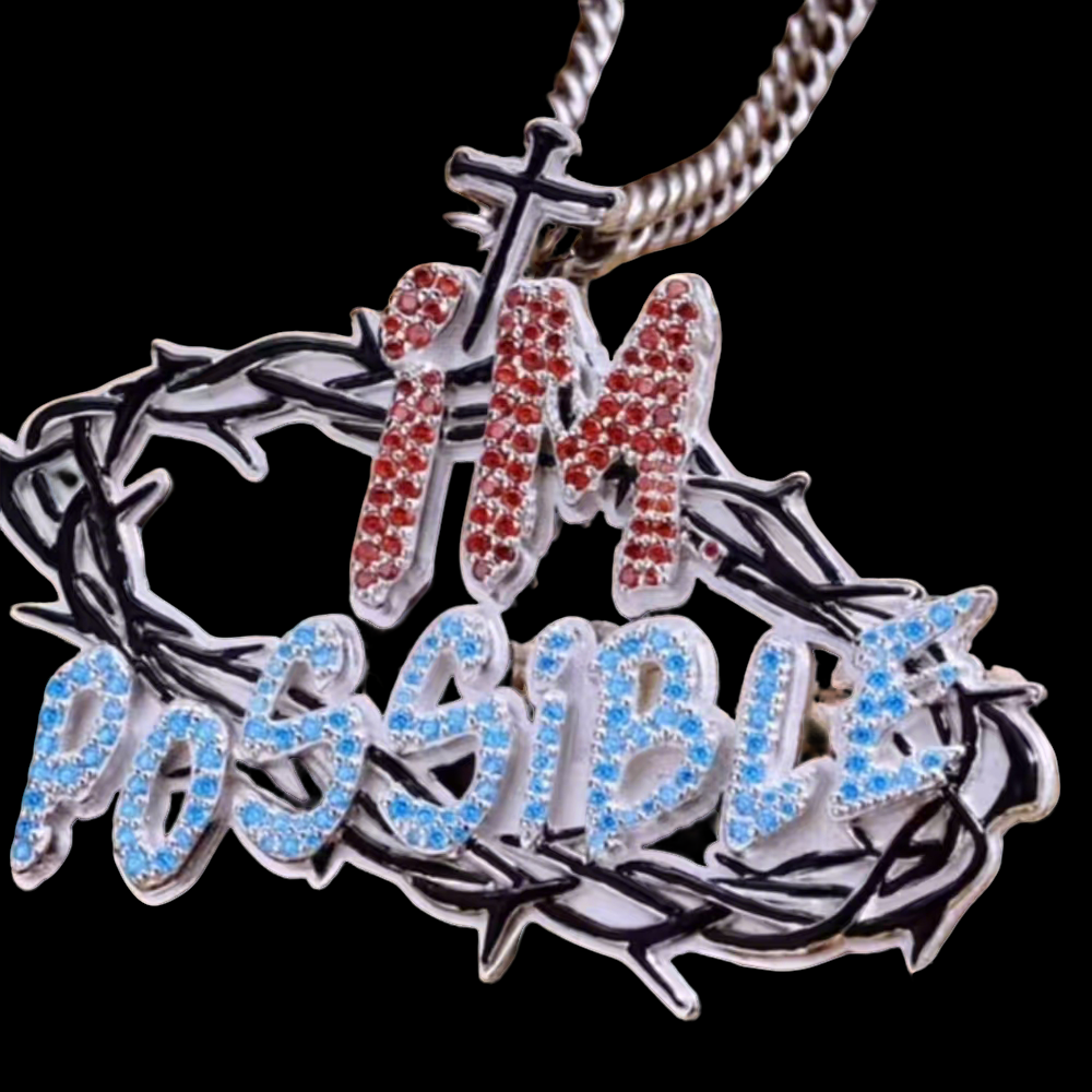 I’M POSSIBLE Crown of Thorns Iced Pendant