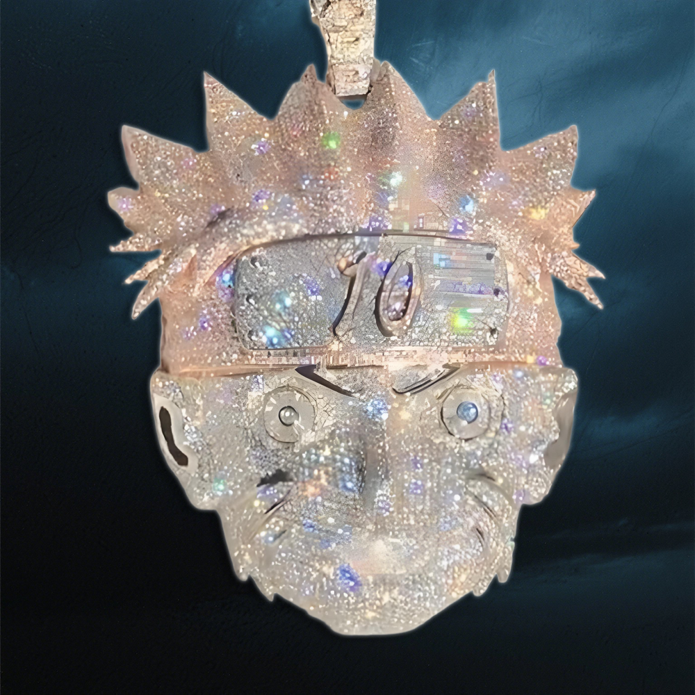 Iced out  Moissanite Custom 3 inch 3D Pendant