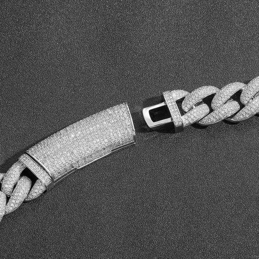 20mm Moissanite Iced Out Cuban Link Chain