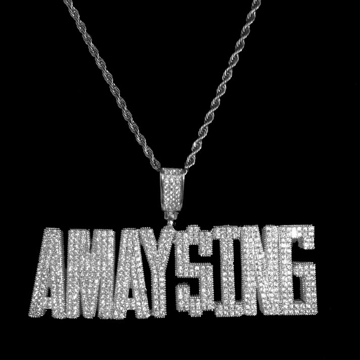 Iced out custom name necklace Clearance